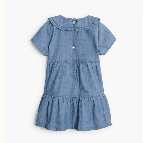 Brand New J. CrewToddler Girls Chambray Shirt Dress,  Button Back, Size 3T, NWT - Picture 2 of 3